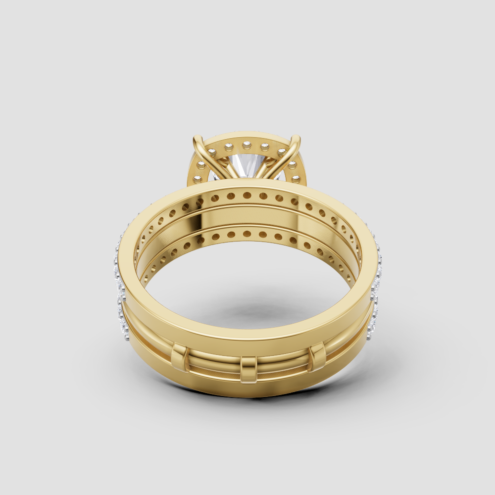 Party Sparkle Diamond Ring, in yellow gold, lab-grown diamond, colour grade E - view 3 of 5