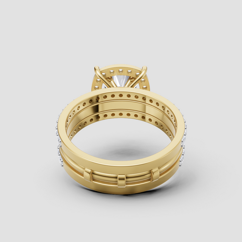 Party Sparkle Diamond Ring, in yellow gold, lab-grown diamond, colour grade E - view 3 of 5