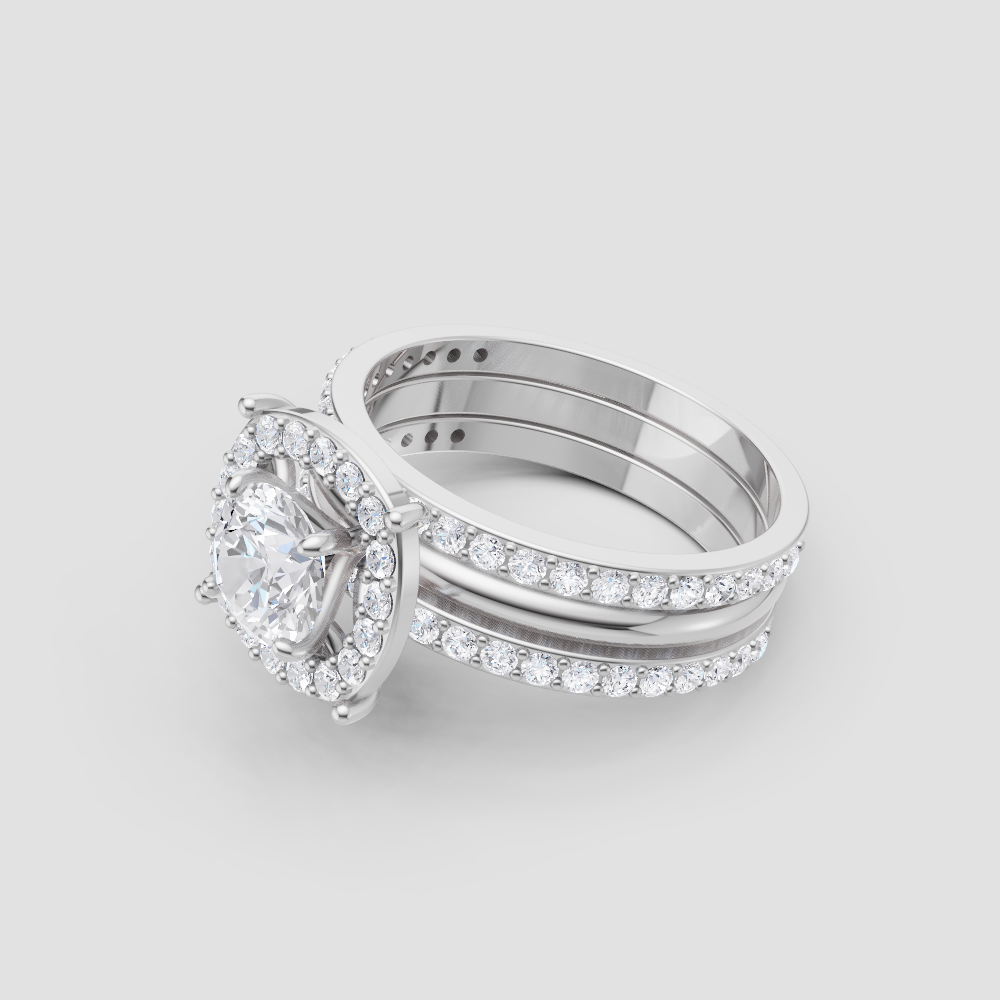 Party Sparkle Diamond Ring, in white gold, lab-grown diamond, colour grade E - view 1 of 6