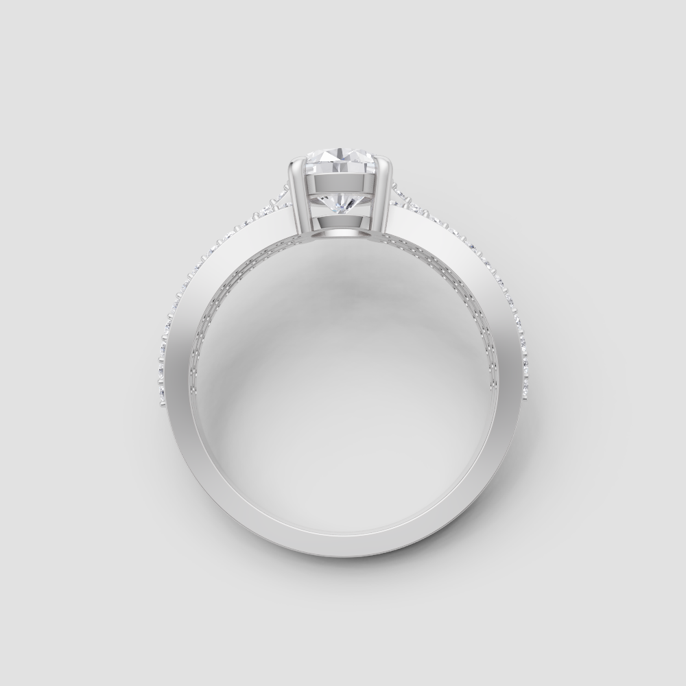 Classic Charm Diamond Ring in White Gold, lab-grown diamond, colour grade E - view 4 of 6