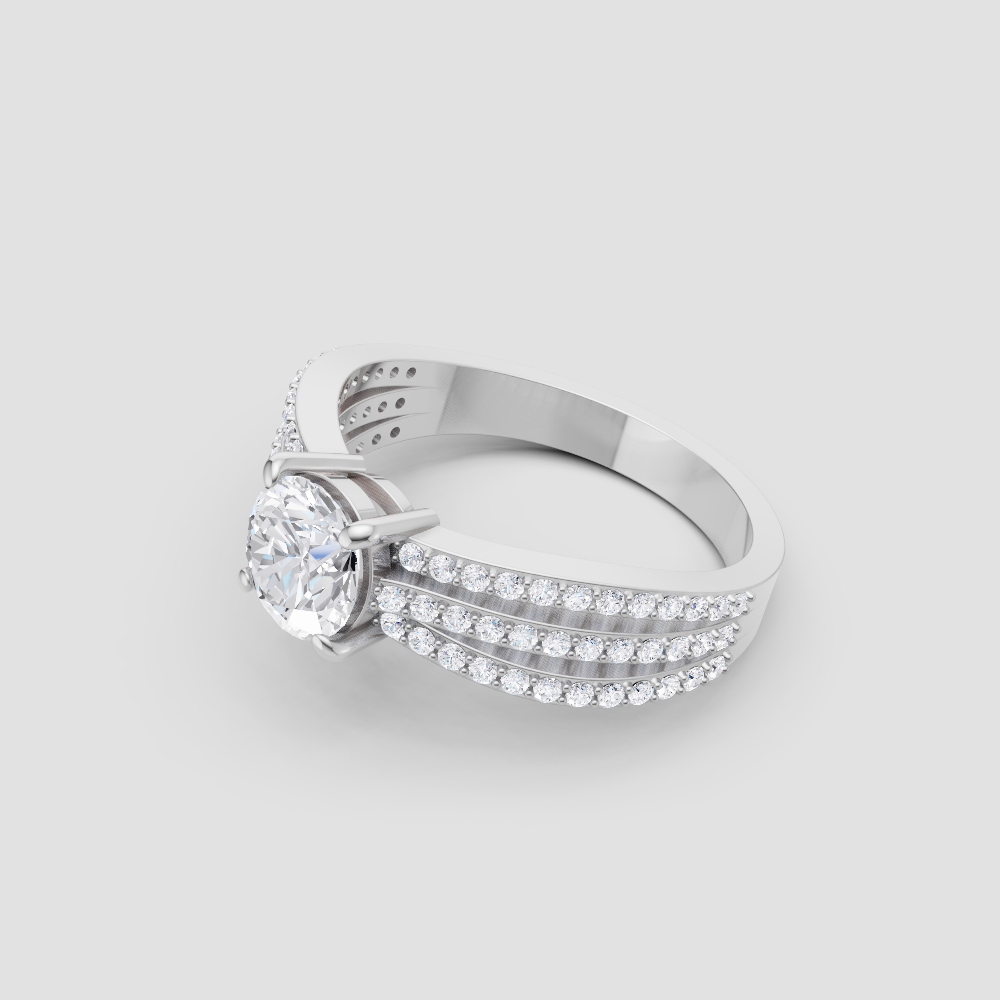 Classic Charm Diamond Ring in White Gold, lab-grown diamond, colour grade E - view 5 of 6