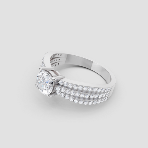 Classic Charm Diamond Ring in White Gold, lab-grown diamond, colour grade E - view 5 of 6