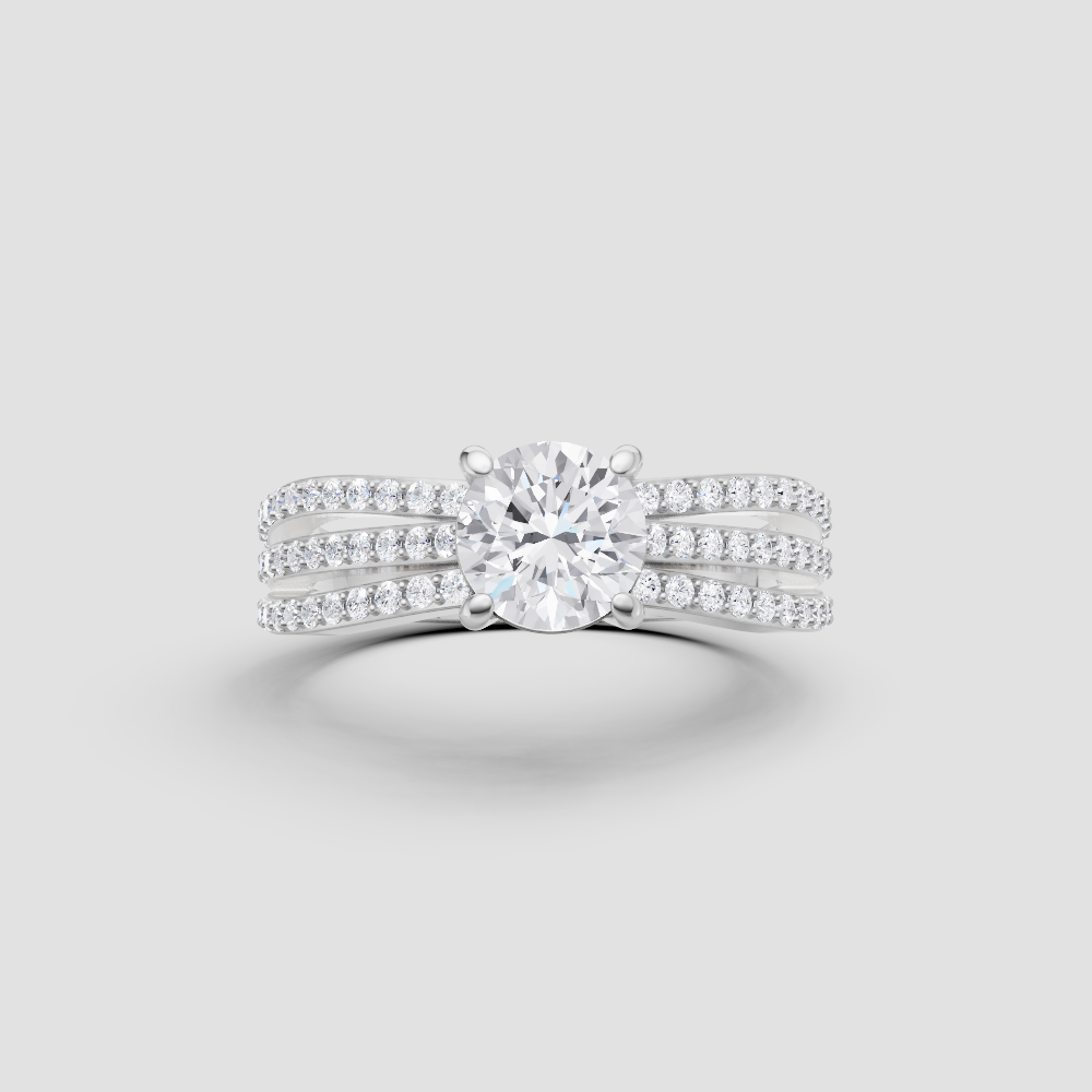 Classic Charm Diamond Ring in White Gold, lab-grown diamond, colour grade E - view 1 of 6