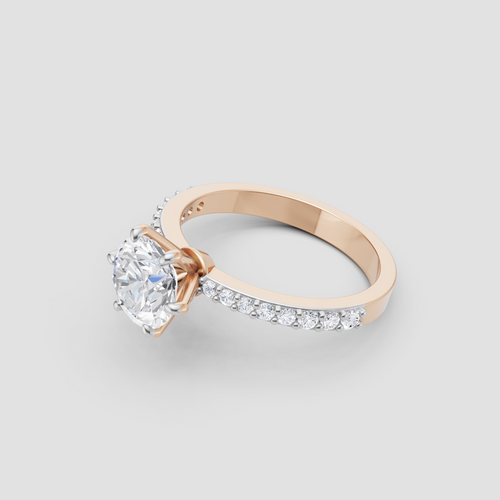 Pure Allure Diamond Ring, in rose gold, 1.25 ct lab-grown diamond, colour grade E - view 1 of 5