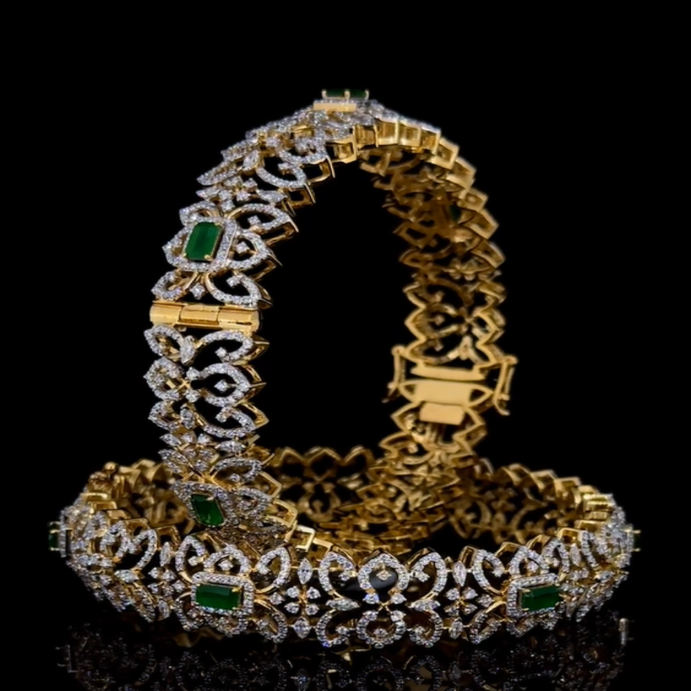 Emerald Daimond Bangels