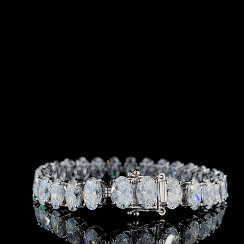 Tennis Bracelet Oval Diamonds