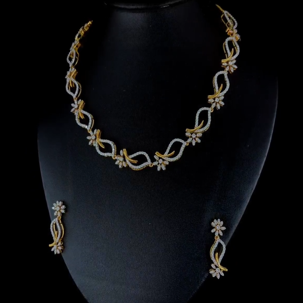 Light Weight Designer Diamond Necklace