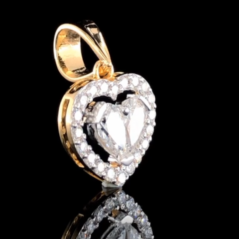 Heart In Heart Diamond Pendent