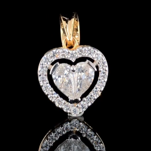 Heart In Heart Diamond Pendent