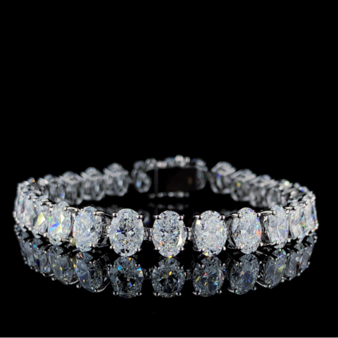 Tennis Bracelet Oval Diamonds