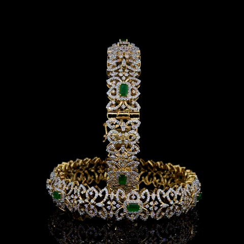 Emerald Daimond Bangels