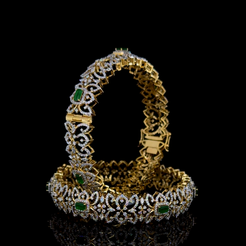 Emerald Daimond Bangels