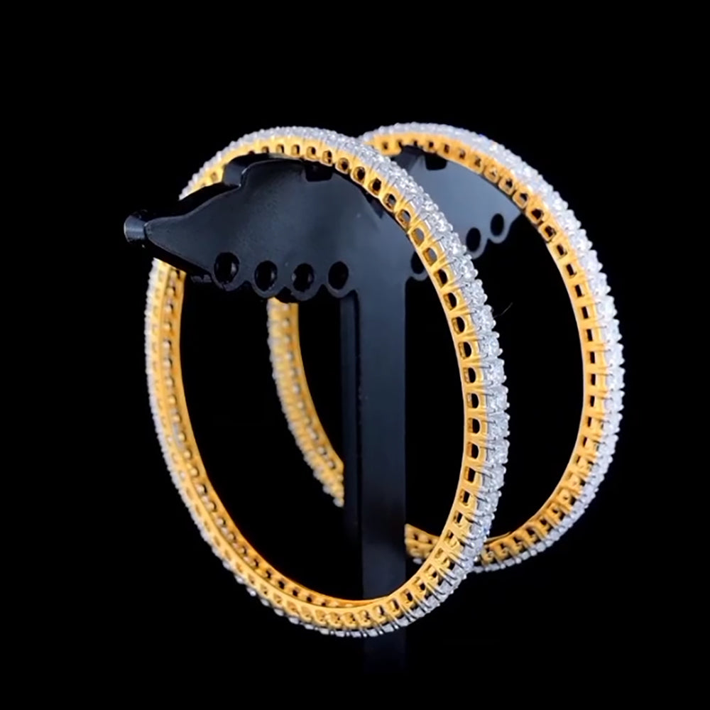 10 pointer single line diamond bangles