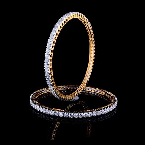 10 pointer single line diamond bangles