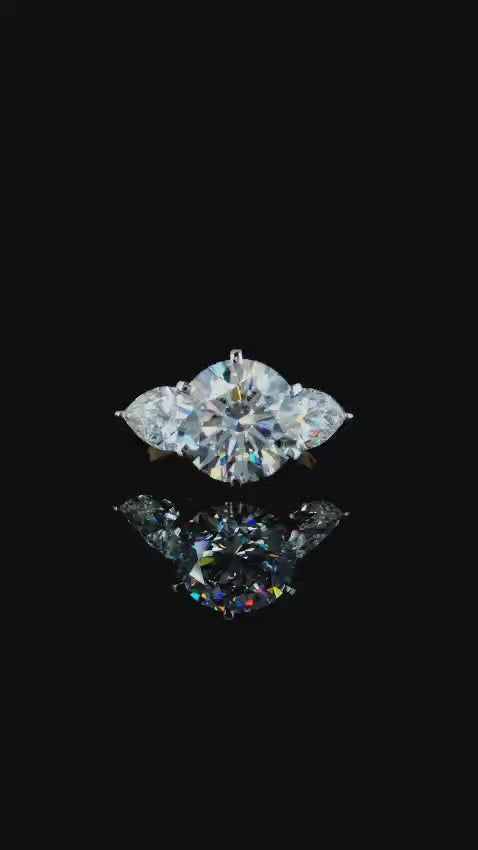 Designer 5ct diamond ring, 5.00 ct diamond, colour grade E - rotating 360 degree video