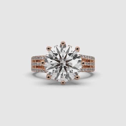 Eternal Affinity Diamond Ring in Rose Gold, 3.50 ct lab-grown diamond, colour grade E - rotating 360 degree video