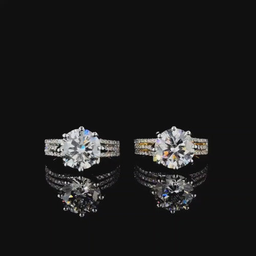 Gold weight -4.5 gm 14 kt, 3.00 ct diamond, colour grade E - rotating 360 degree video