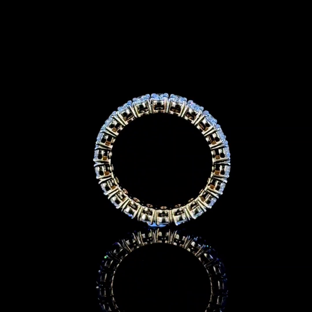 Round shape diamonds eternity band, 2.26 ct lab-grown diamond, colour grade EF - view 2 of 5