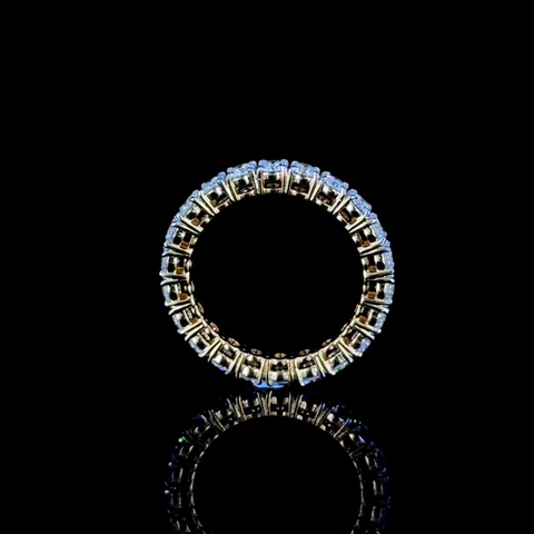 Round shape diamonds eternity band
