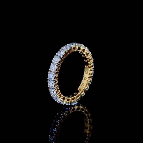 Round shape diamonds eternity band